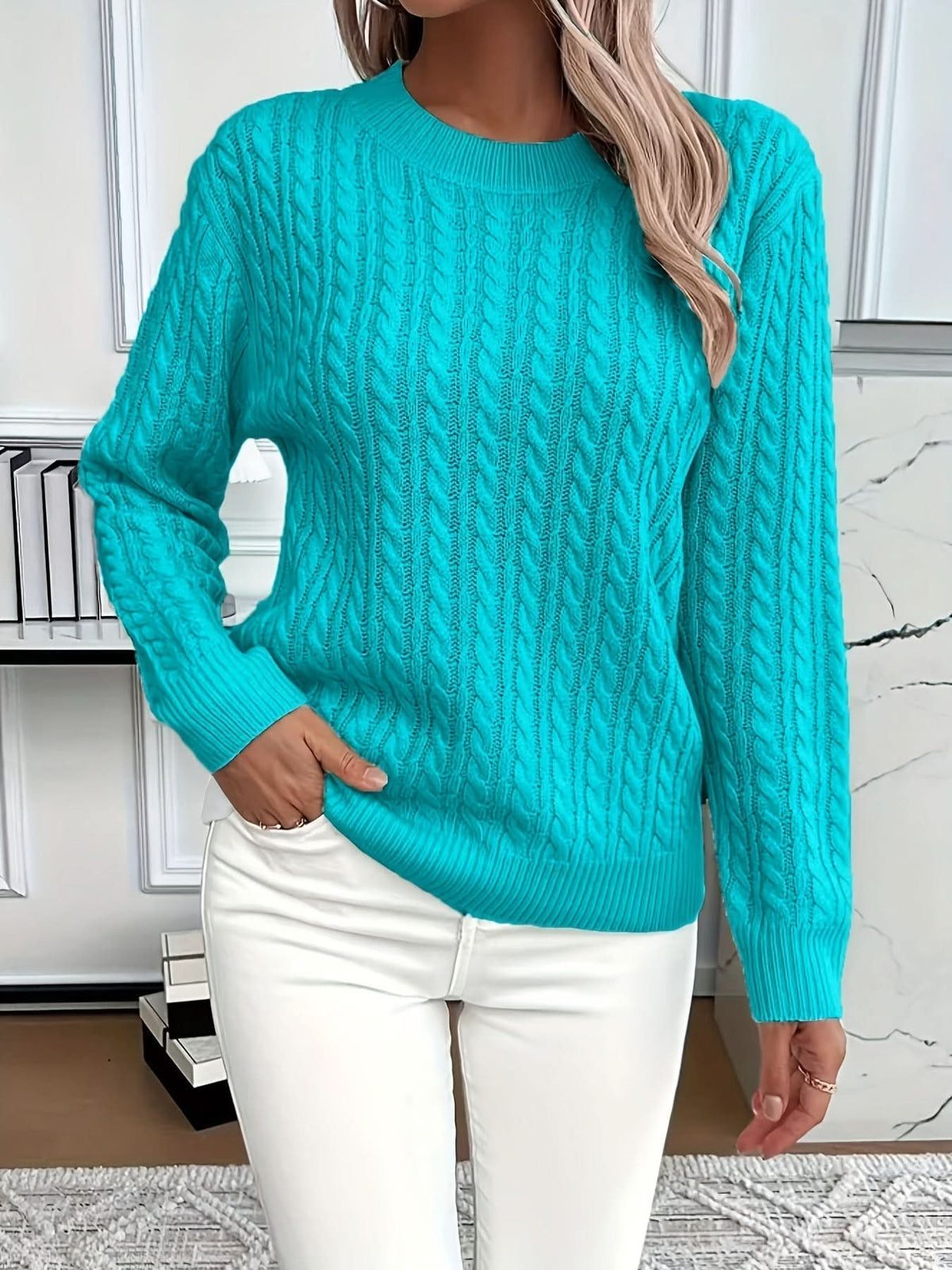 PULL EN MAILLE TORSADÉE MARIELLE