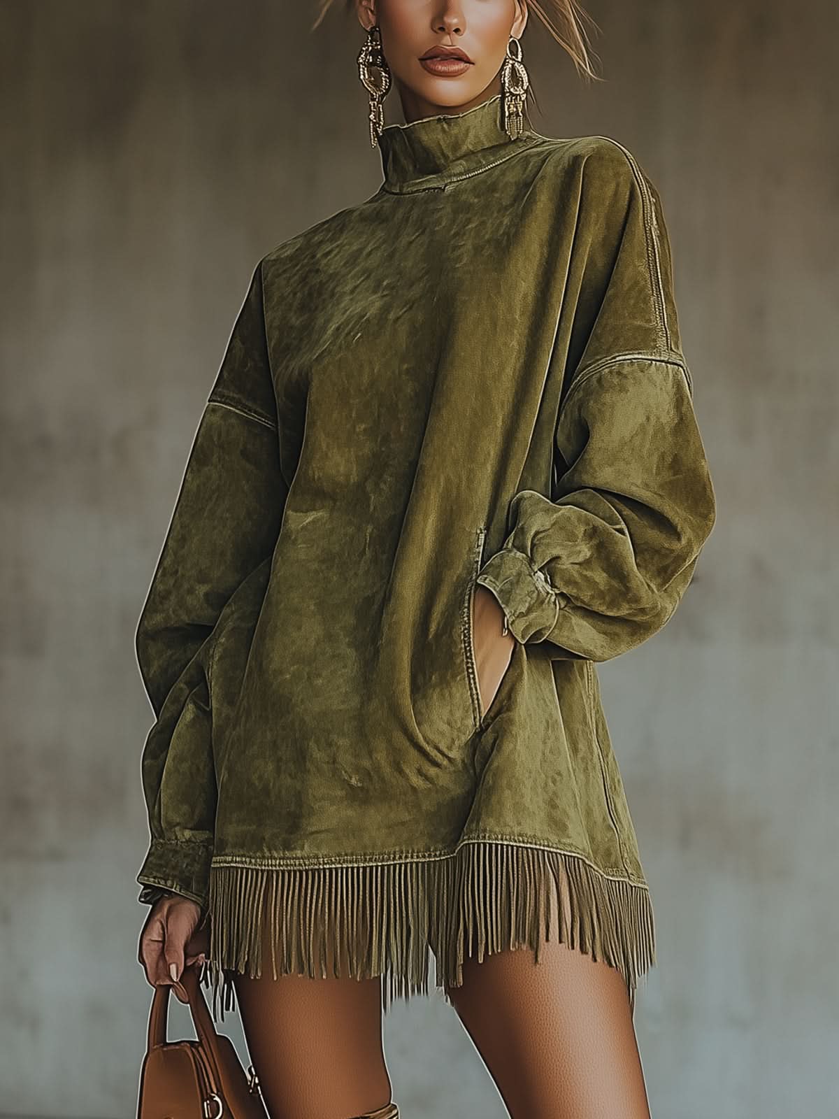 ROBE COL ROULÉ LUCIA