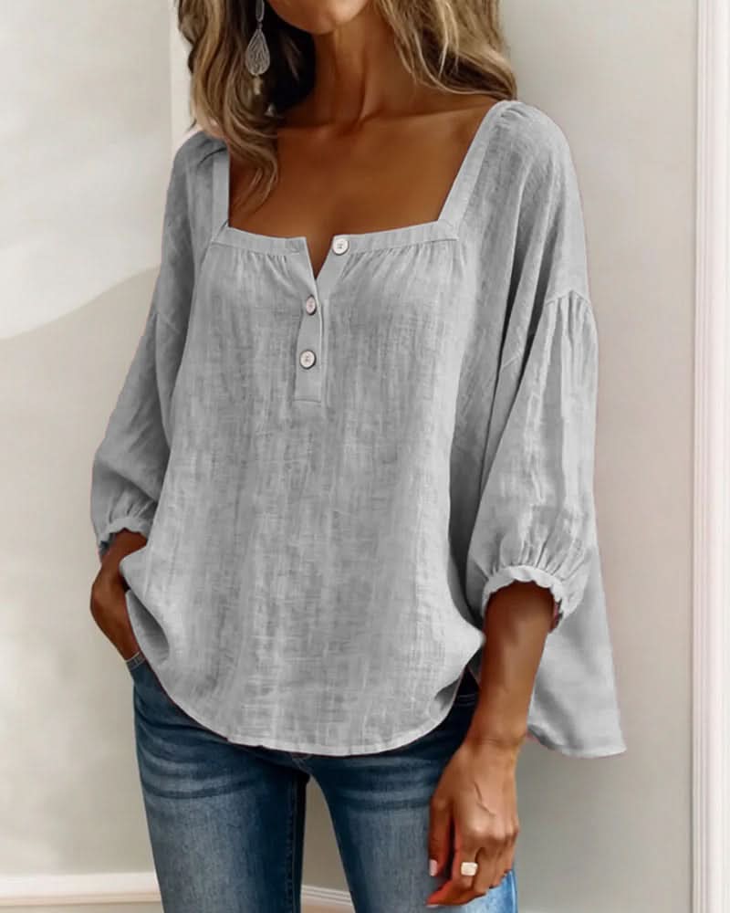 BLOUSE FLORENCE À MANCHES BOUFFANTES