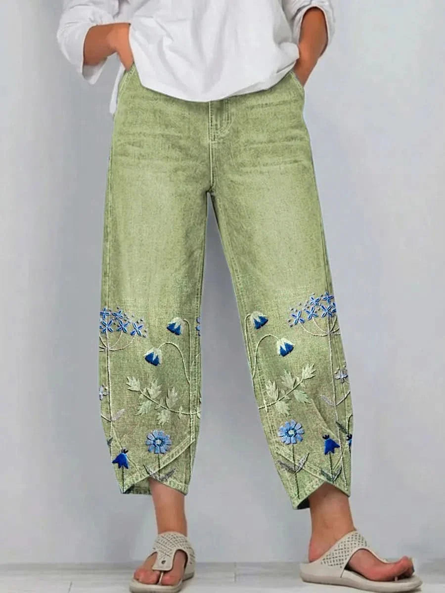 PANTALON EN LIN ARTISANAL NORABELLE