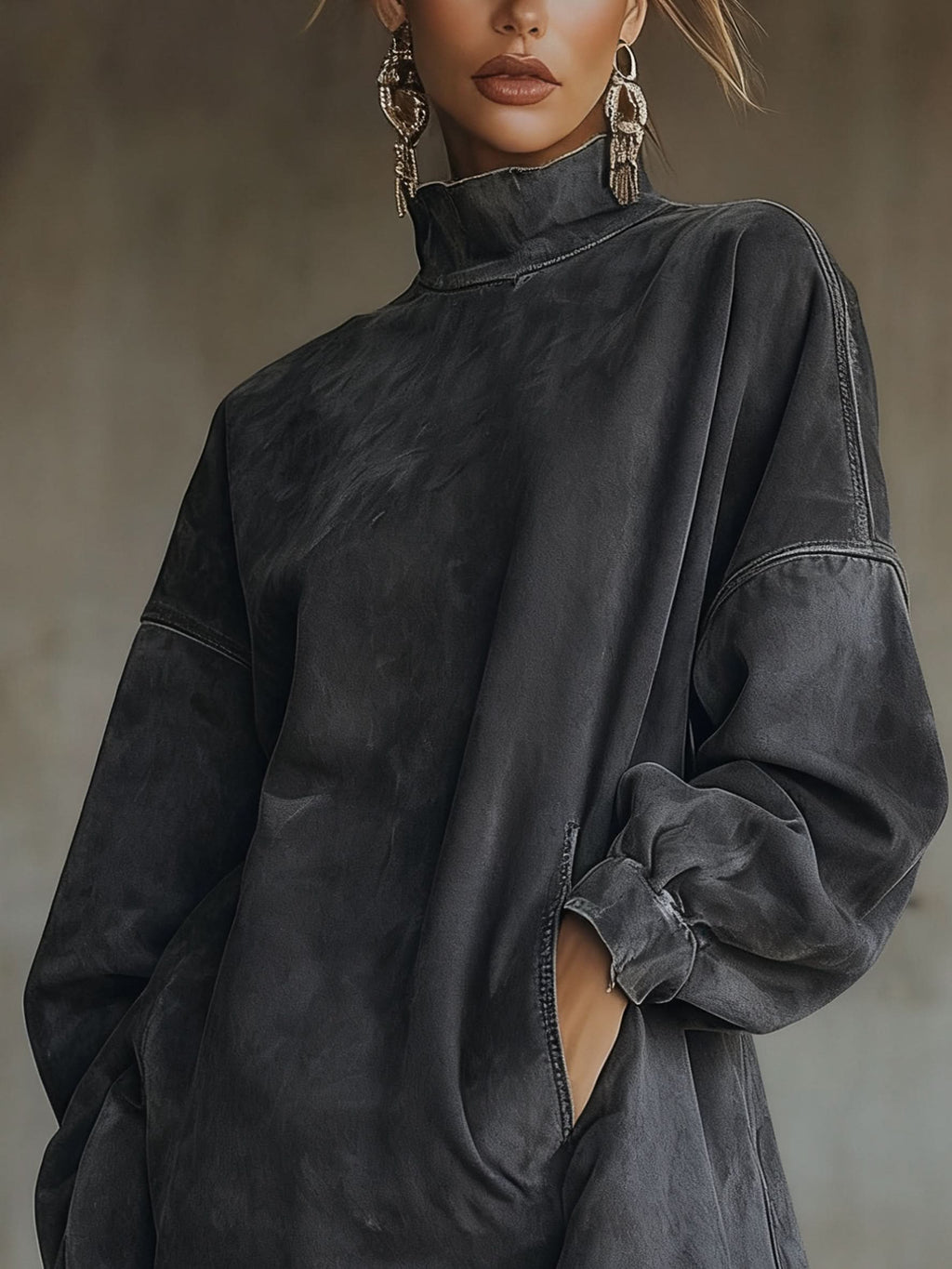 ROBE COL ROULÉ LUCIA