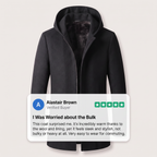 Manteau à capuche 100% laine