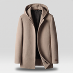 Manteau à capuche 100% laine