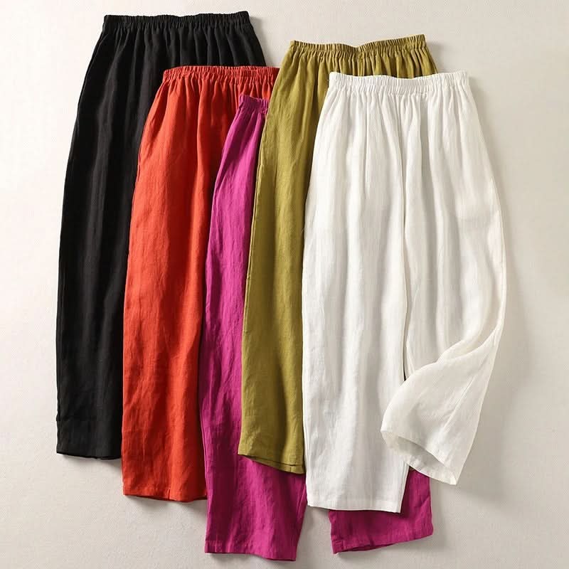 PANTALON EN COTON ET LIN SOPHIA FLOW
