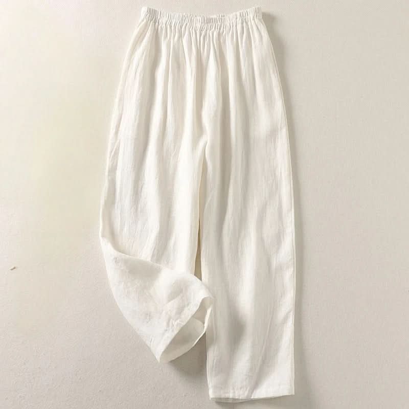 PANTALON EN COTON ET LIN SOPHIA FLOW
