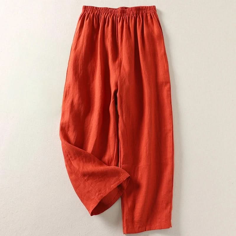 PANTALON EN COTON ET LIN SOPHIA FLOW