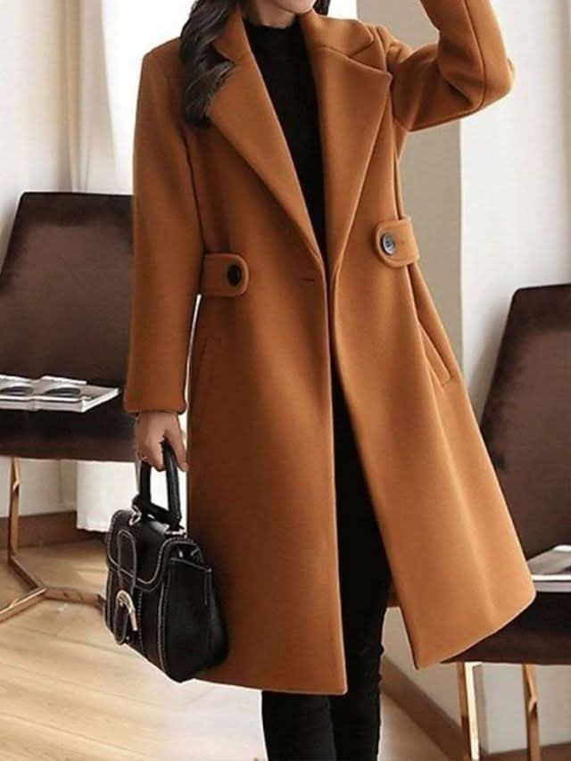 MANTEAU CLASSIQUE EN LAINE SIENNA
