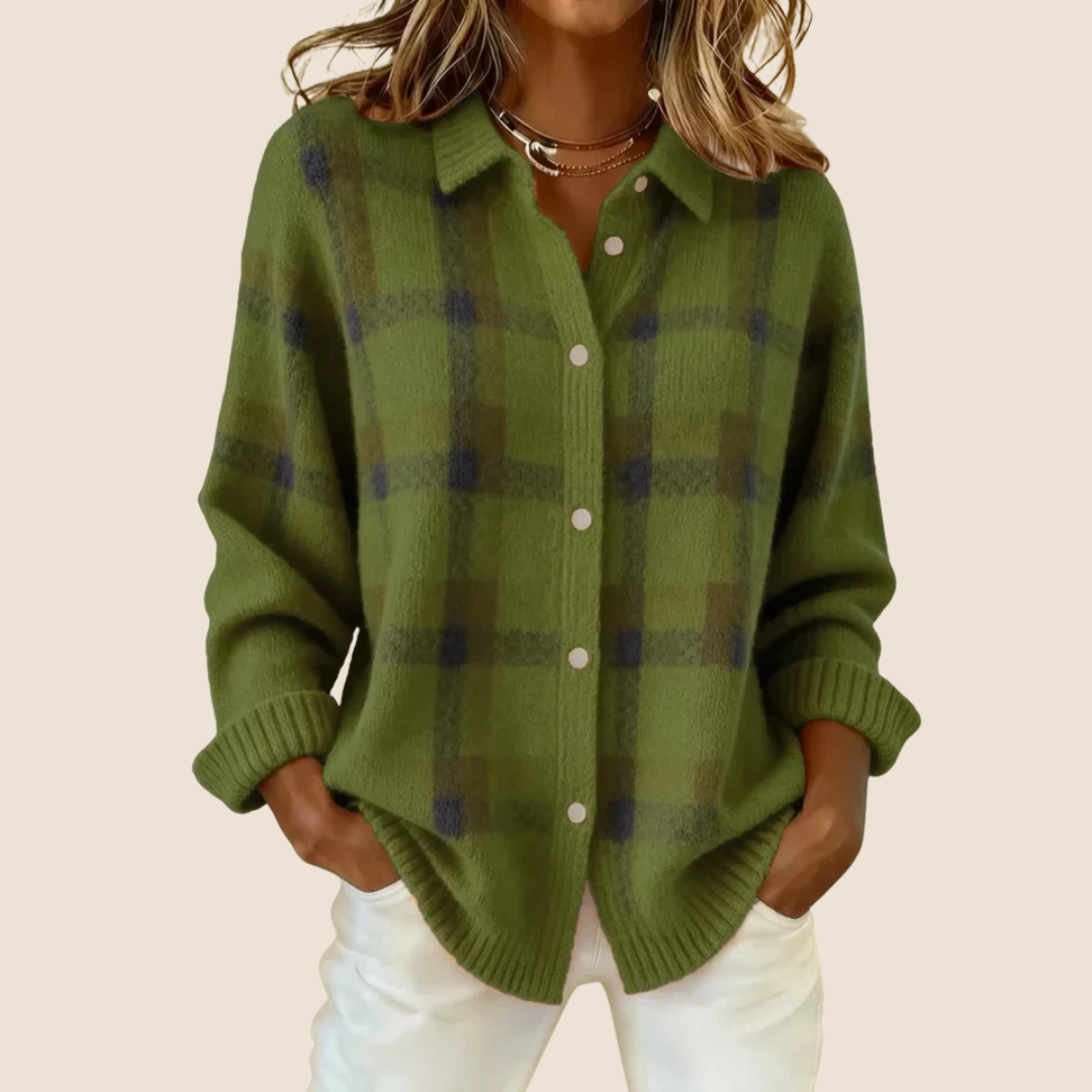PULL VIVIENNE MOTIF RÉTRO À CARREAUX