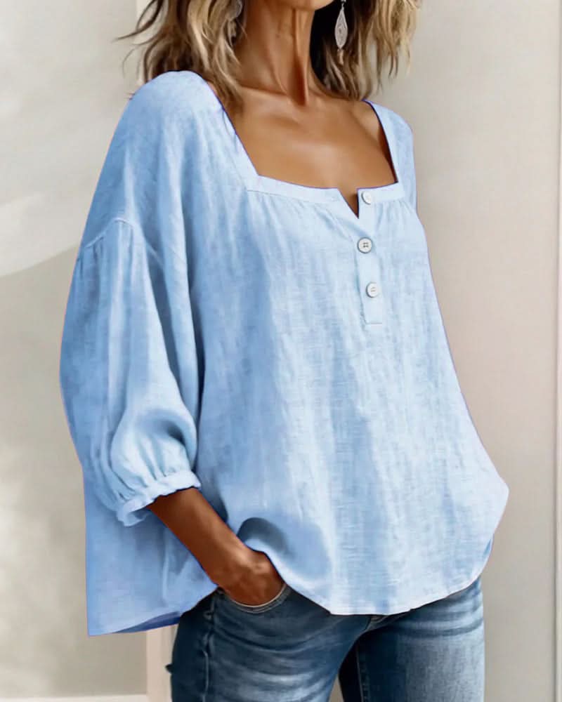 BLOUSE FLORENCE À MANCHES BOUFFANTES
