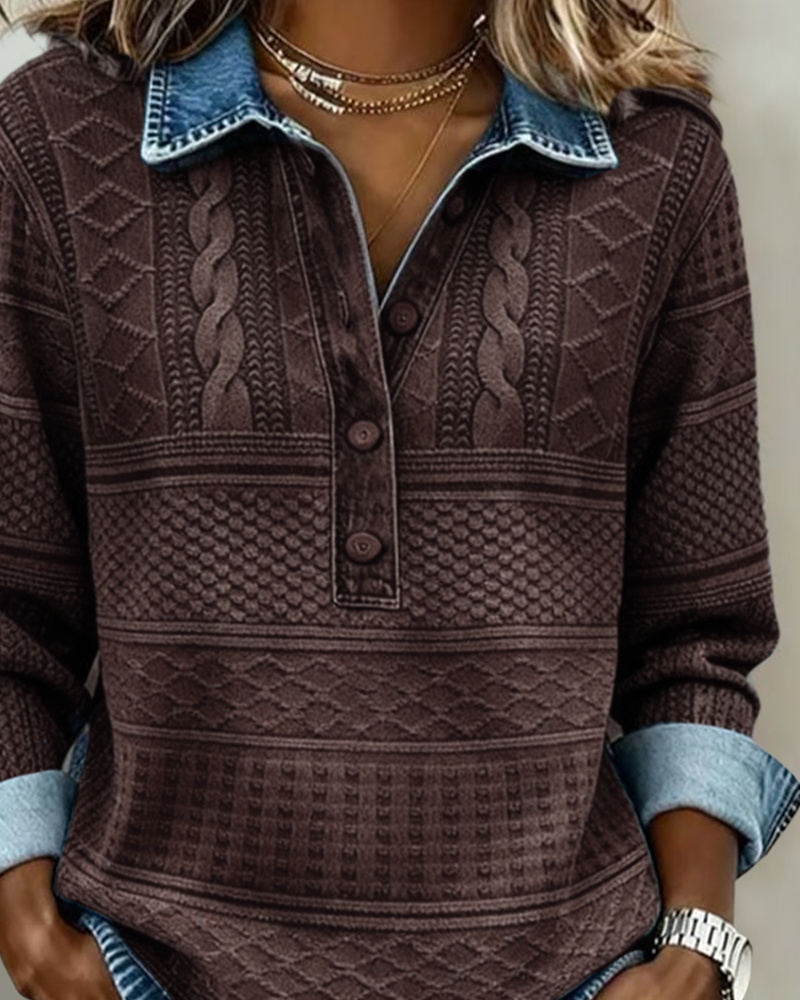 PULL NIVELL MI-BOUTONNÉ MODERNE