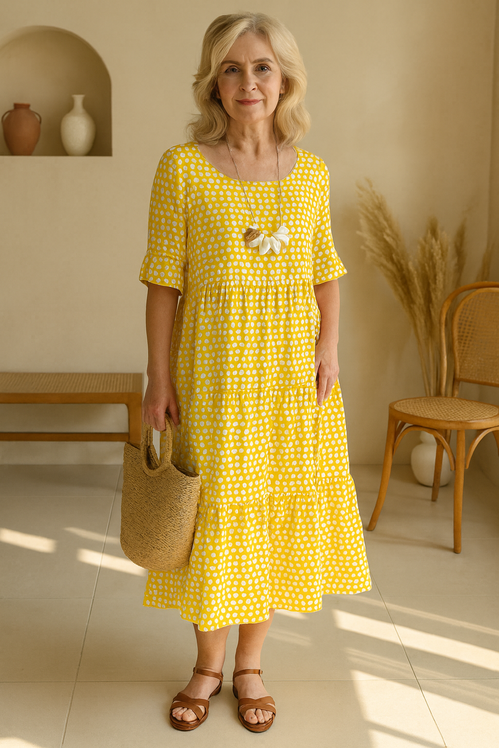 ROBE MIDI ÉLÉGANTE LIVIA
