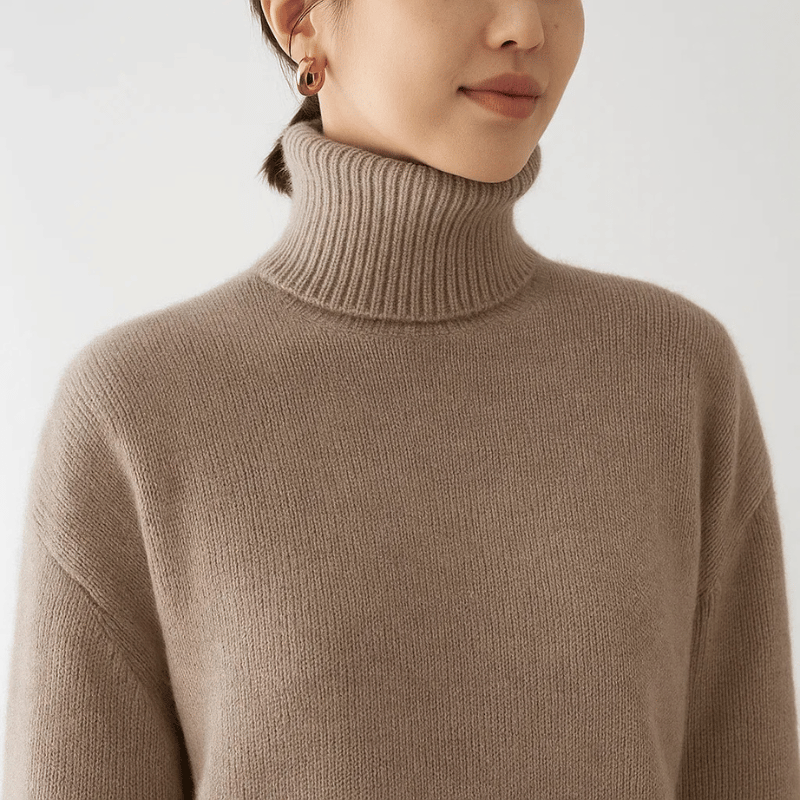 PULL EN CACHEMIRE COL ROULÉ AURORA