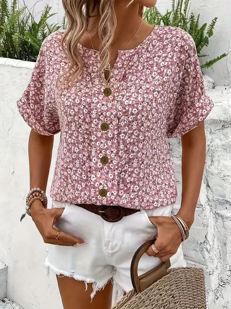 HAUT DE PRINTEMPS LILLIE BUTTONS