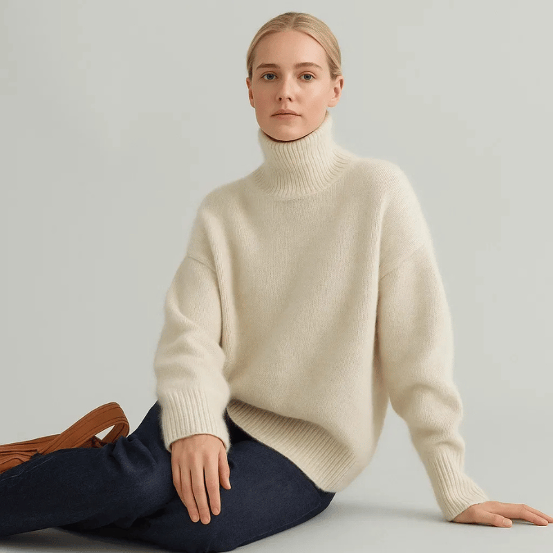 PULL EN CACHEMIRE COL ROULÉ AURORA