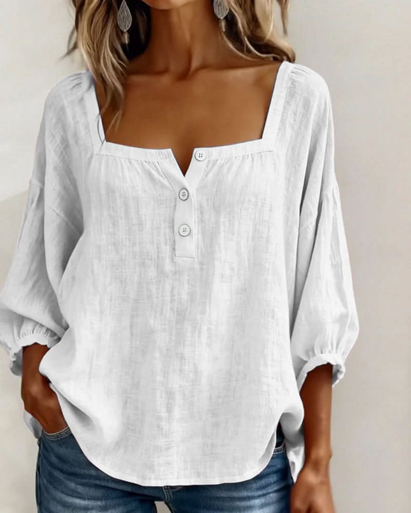 BLOUSE FLORENCE À MANCHES BOUFFANTES