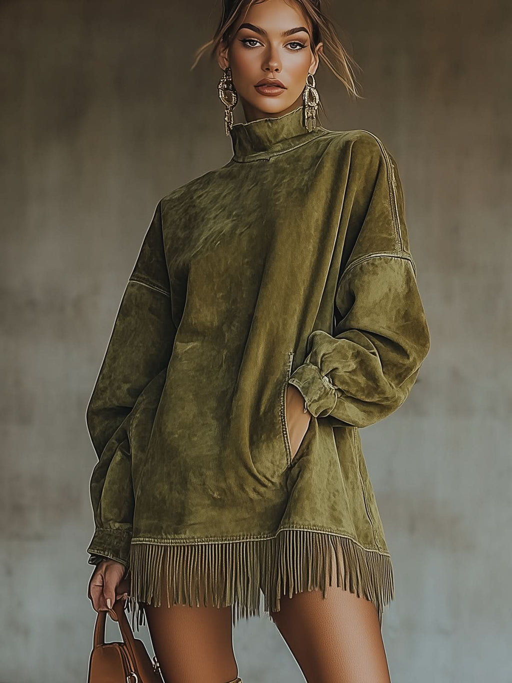 ROBE COL ROULÉ LUCIA