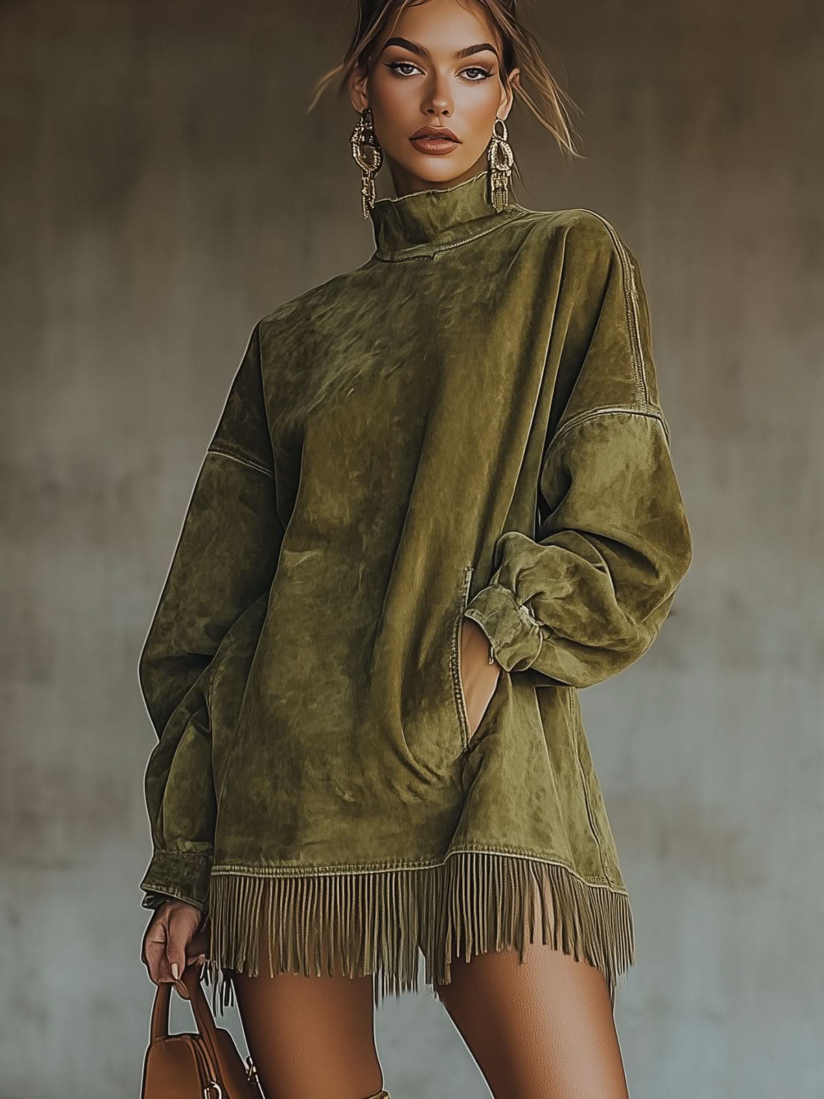 ROBE COL ROULÉ LUCIA