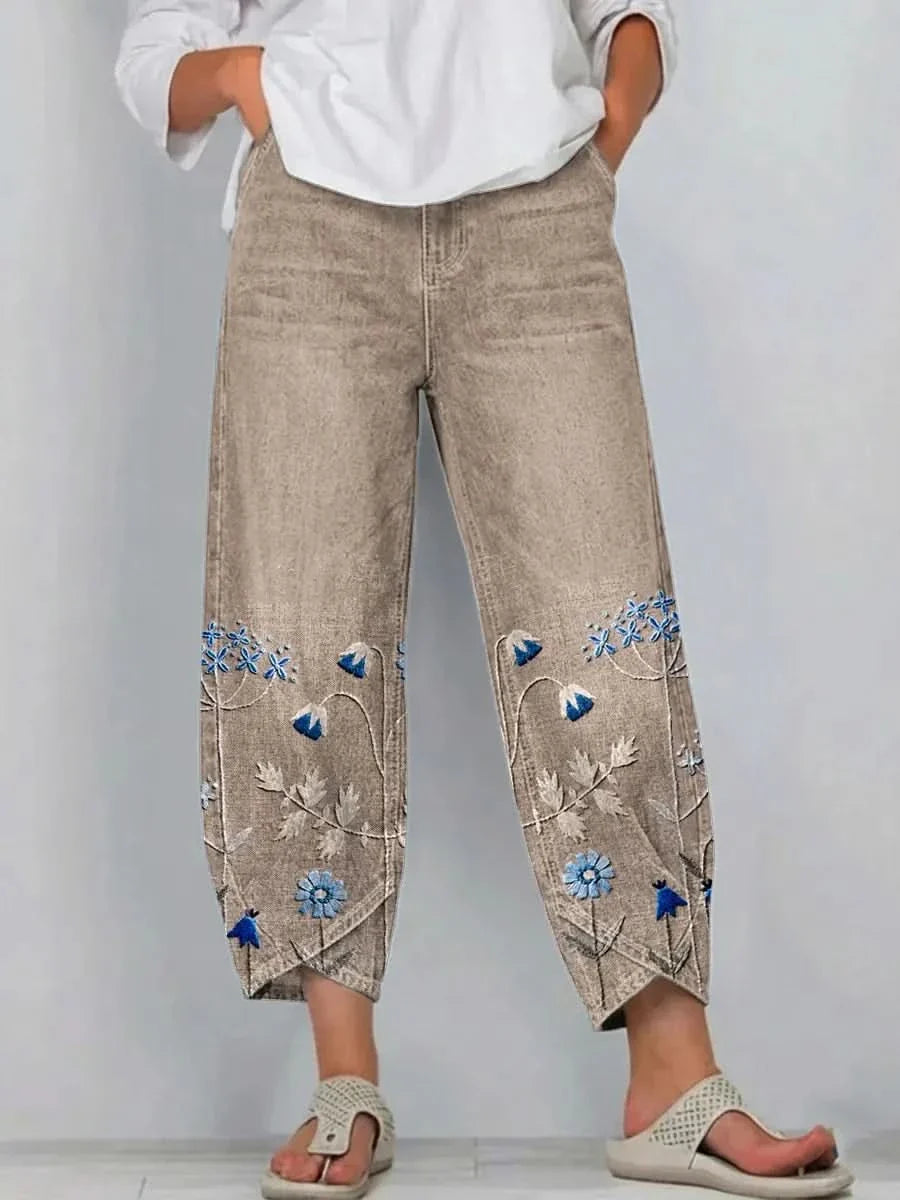 PANTALON EN LIN ARTISANAL NORABELLE