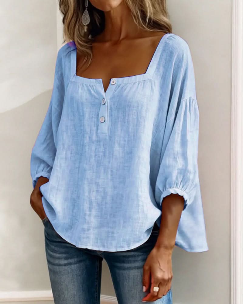 BLOUSE FLORENCE À MANCHES BOUFFANTES