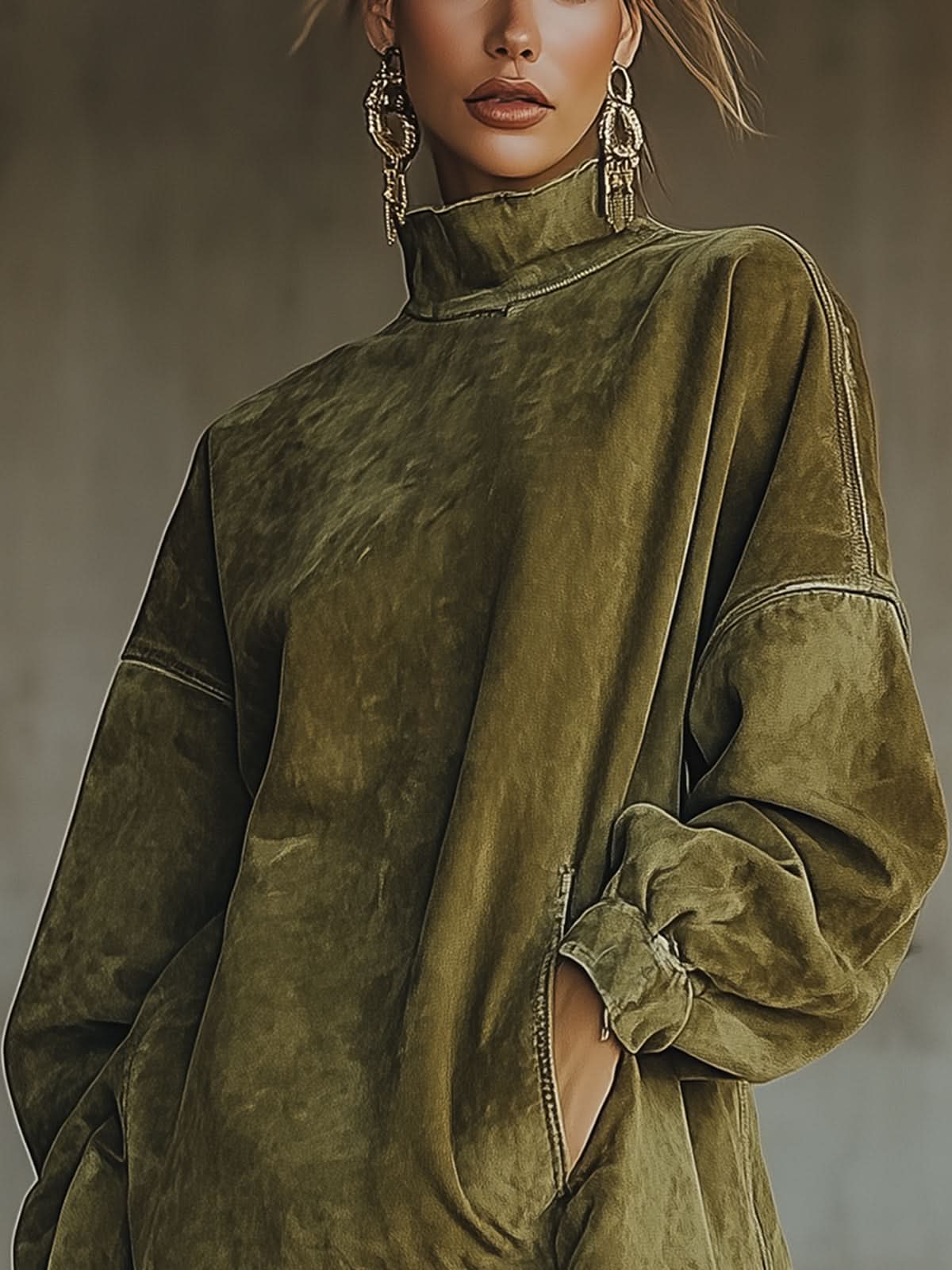 ROBE COL ROULÉ LUCIA