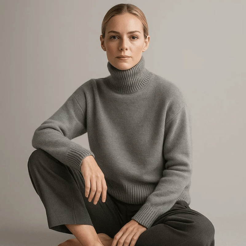PULL EN CACHEMIRE COL ROULÉ AURORA