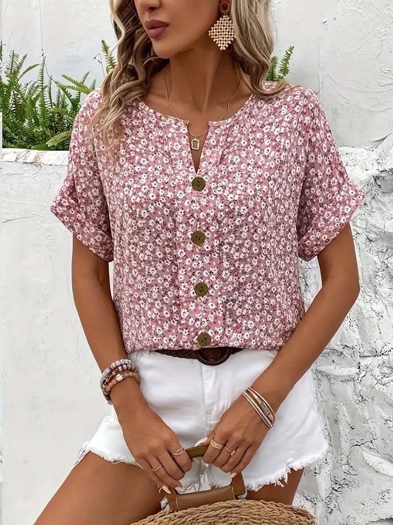 HAUT DE PRINTEMPS LILLIE BUTTONS