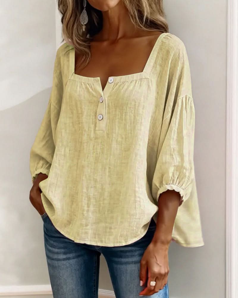 BLOUSE FLORENCE À MANCHES BOUFFANTES