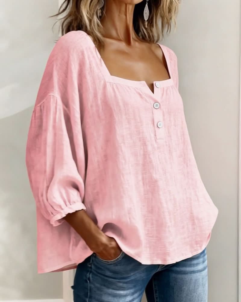 BLOUSE FLORENCE À MANCHES BOUFFANTES