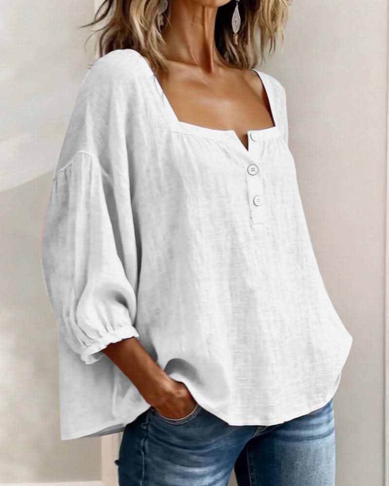 BLOUSE FLORENCE À MANCHES BOUFFANTES