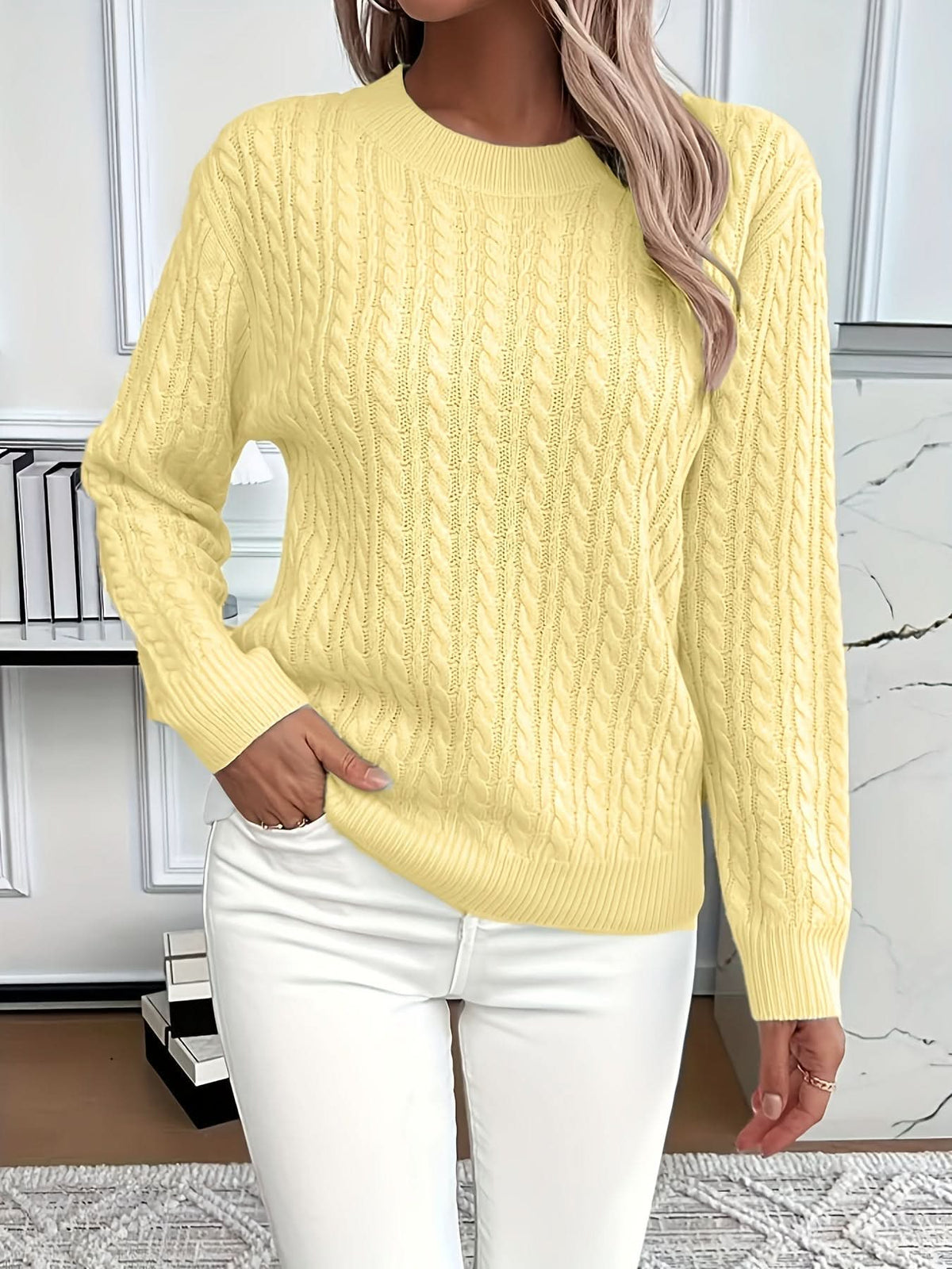PULL EN MAILLE TORSADÉE MARIELLE