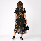 ÉLÉGANTE ROBE À MANCHES COURTES