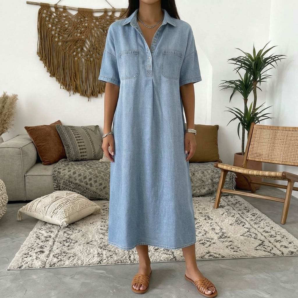 ROBE CHEMISE EN JEAN ROXLEY