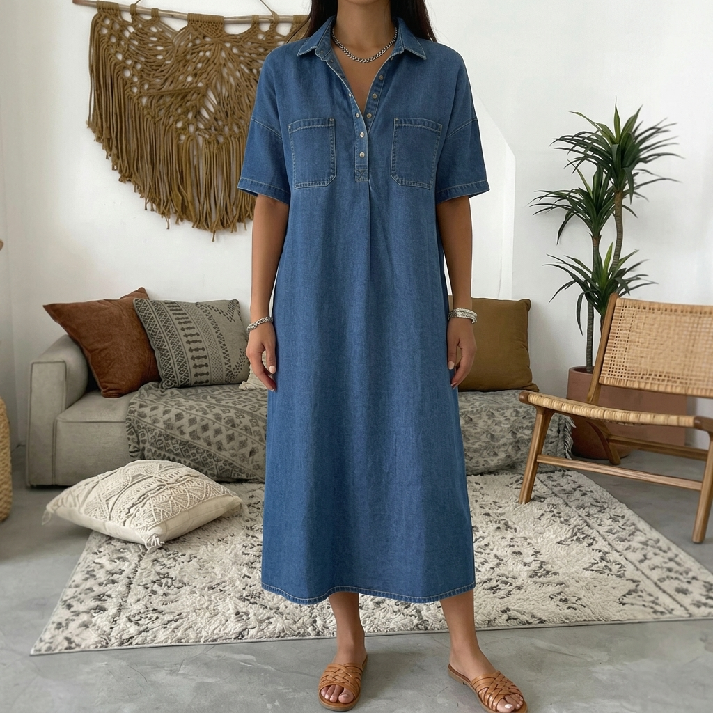 ROBE CHEMISE EN JEAN ROXLEY