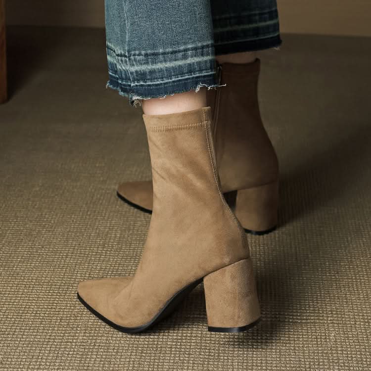 BOTTES EN DAIM SIENNA