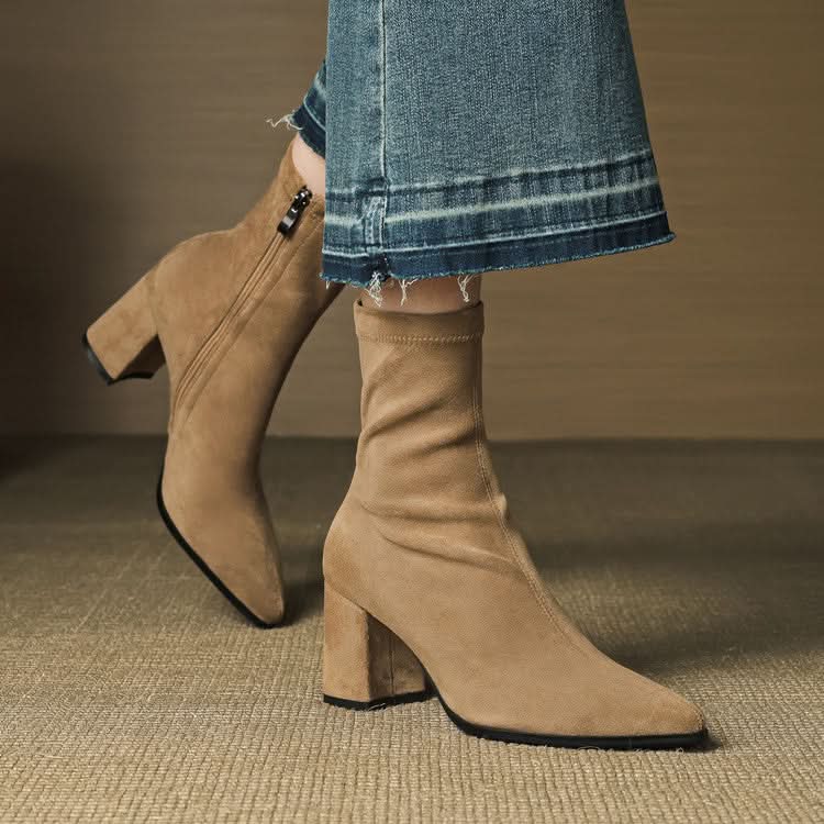BOTTES EN DAIM SIENNA
