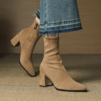BOTTES EN DAIM SIENNA