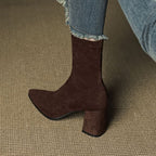 BOTTES EN DAIM SIENNA