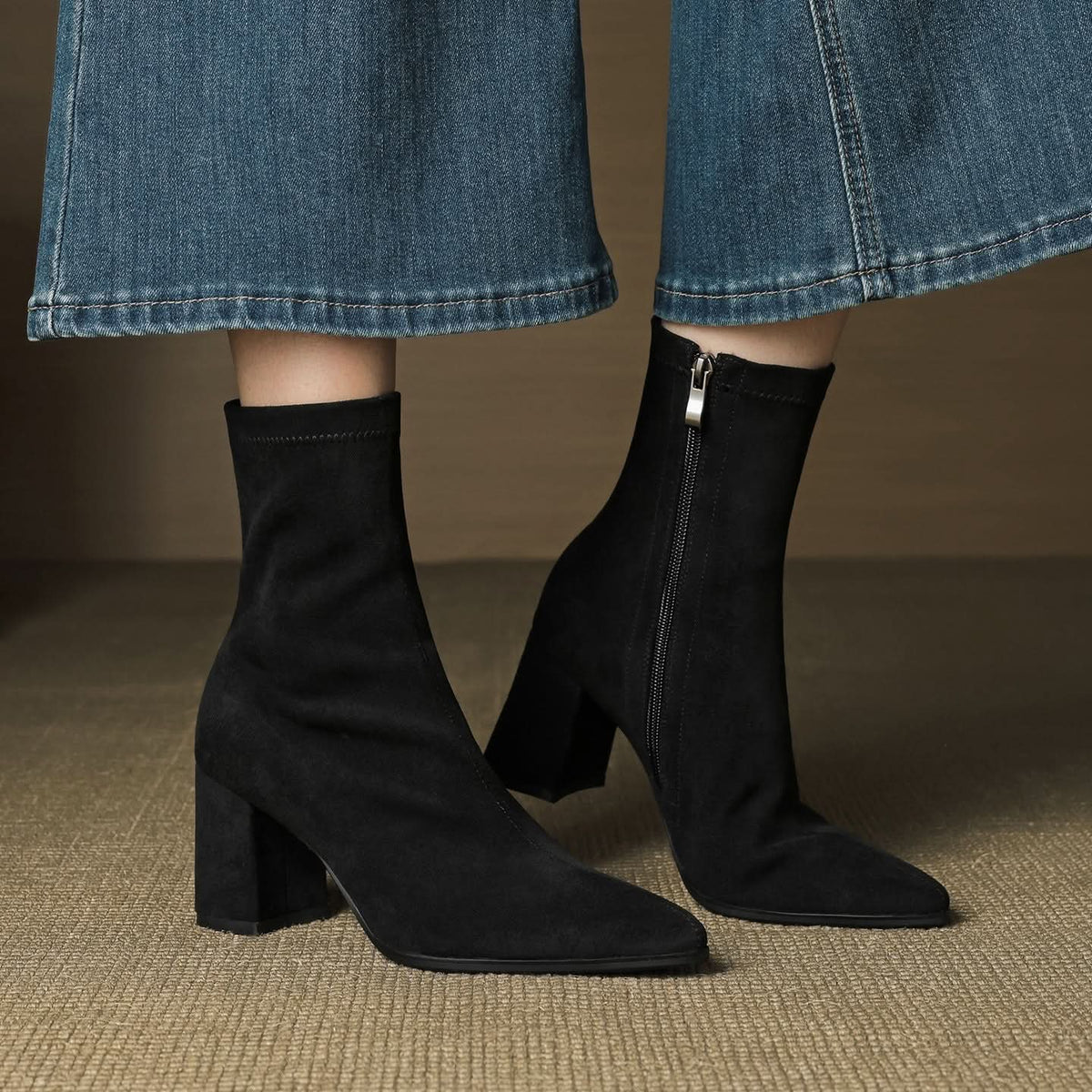 BOTTES EN DAIM SIENNA