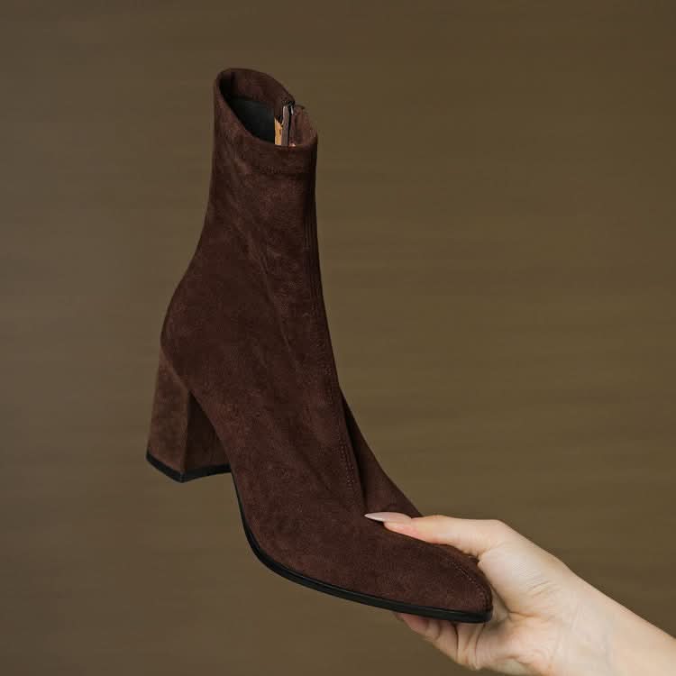 BOTTES EN DAIM SIENNA