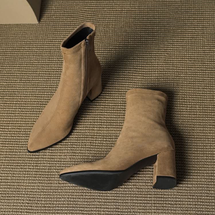 BOTTES EN DAIM SIENNA