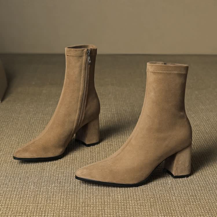 BOTTES EN DAIM SIENNA
