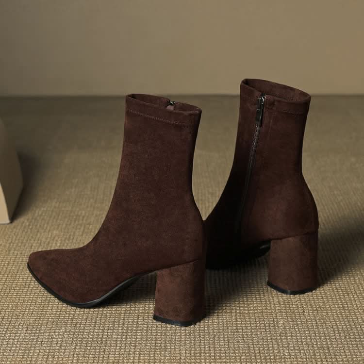 BOTTES EN DAIM SIENNA