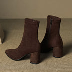 BOTTES EN DAIM SIENNA