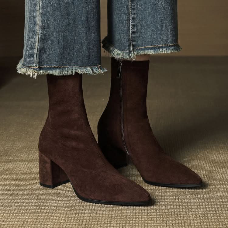 BOTTES EN DAIM SIENNA