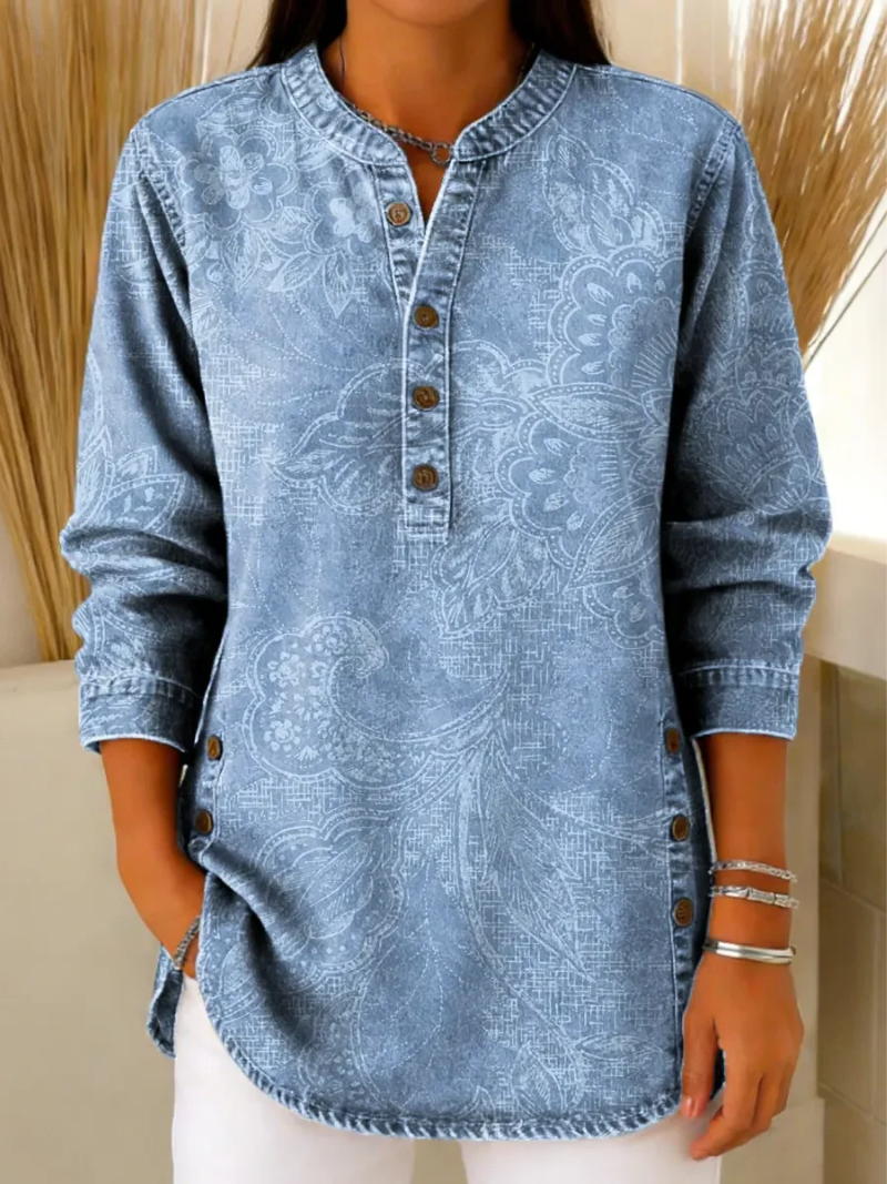 BLOUSE SOPHIE À BOUTONS ÉLÉGANTE