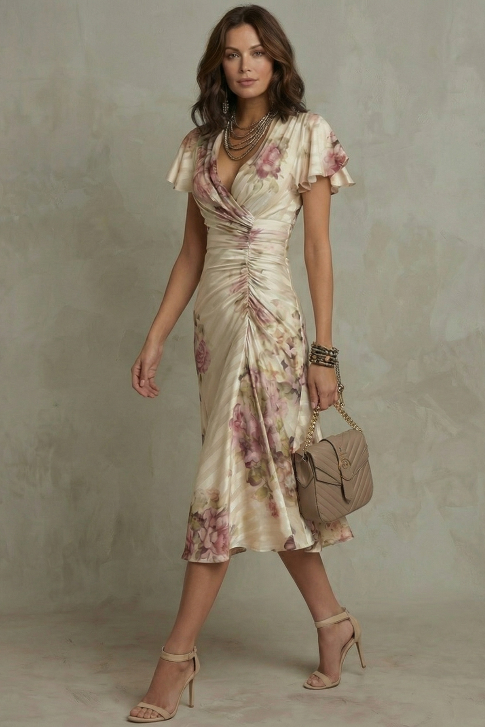 ROBE MIDI ÉLÉGANCE SATINÉE
