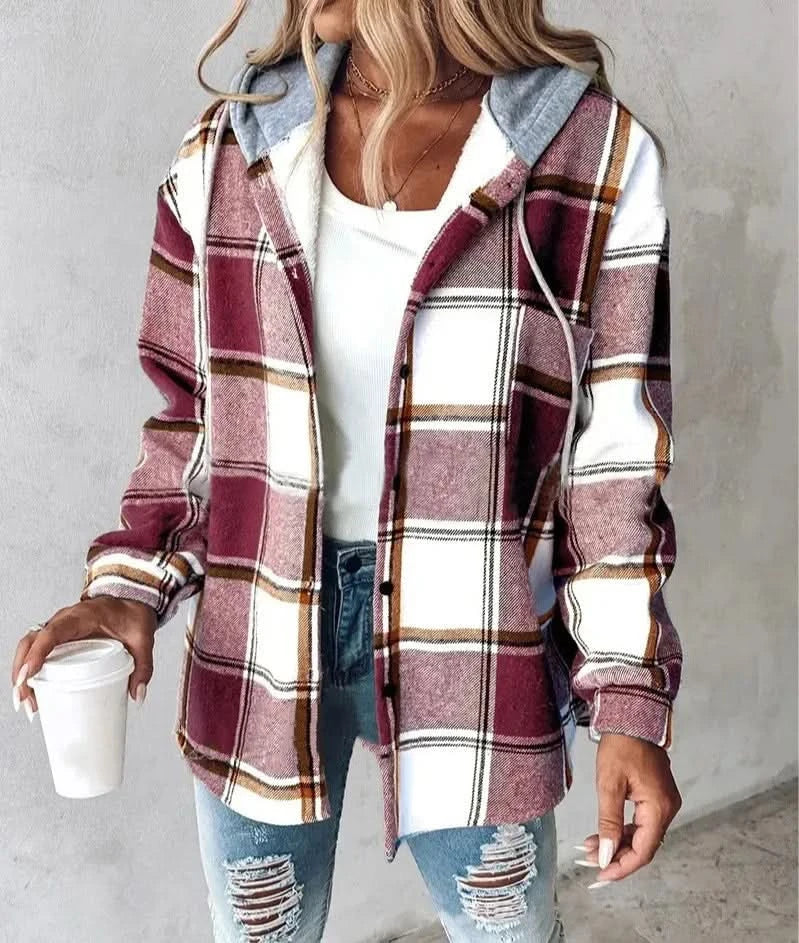 MANTEAU À CAPUCHE EN TARTAN HIGHLAND