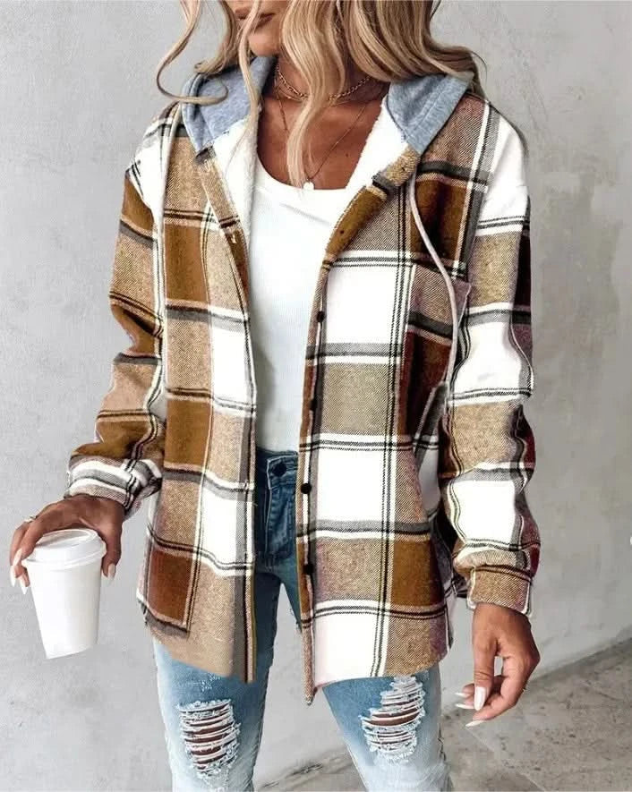 MANTEAU À CAPUCHE EN TARTAN HIGHLAND