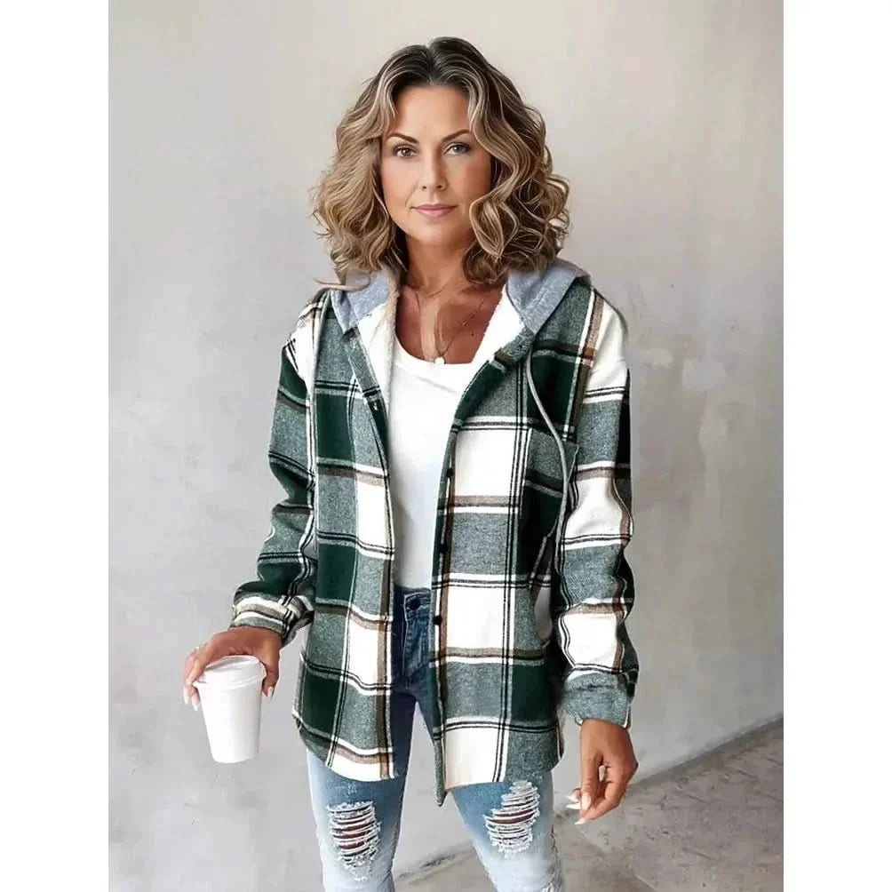 MANTEAU À CAPUCHE EN TARTAN HIGHLAND
