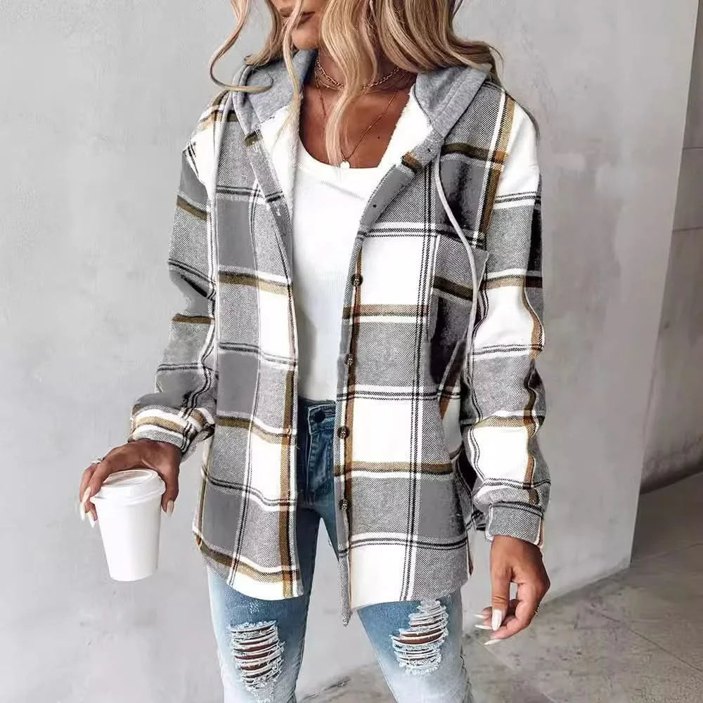 MANTEAU À CAPUCHE EN TARTAN HIGHLAND
